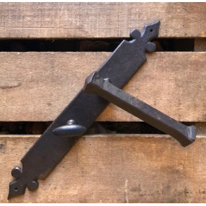 Gothic Beeswax - Lever Privacy Handle – ‘Dartington Steel’ End of Line – 1/2 SET - NO Fittings 